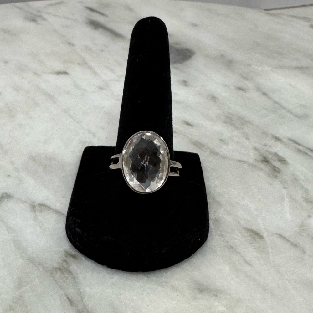 Sterling Silver ring with gemstone size 9